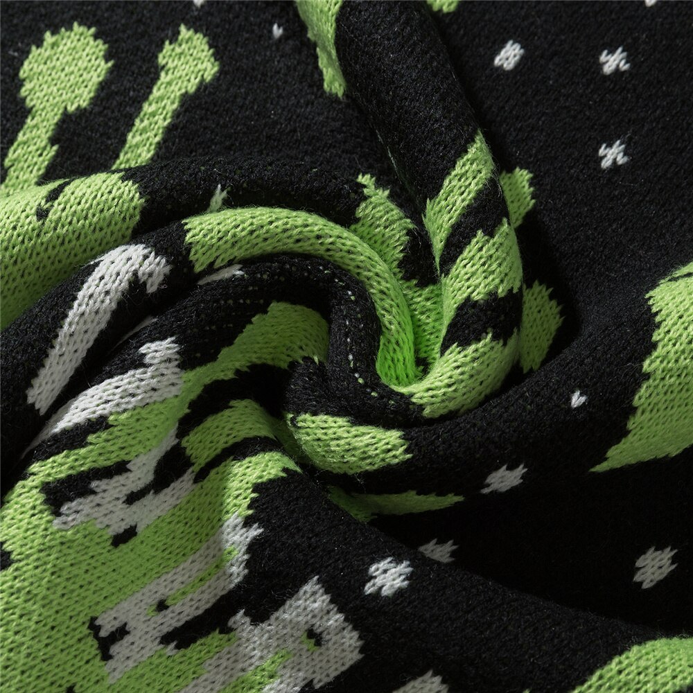 Streetwear Gebreide Trui Mannen Brand Gebreide Harajuku Alien Hip Hop Mannen Truien Kleding Trui Oversized Truien