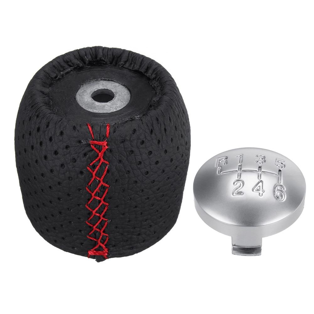 6 Gear Shift Knob Leather + Hood for Alfa Romeo 159 (05-11) Brera Spider M8617