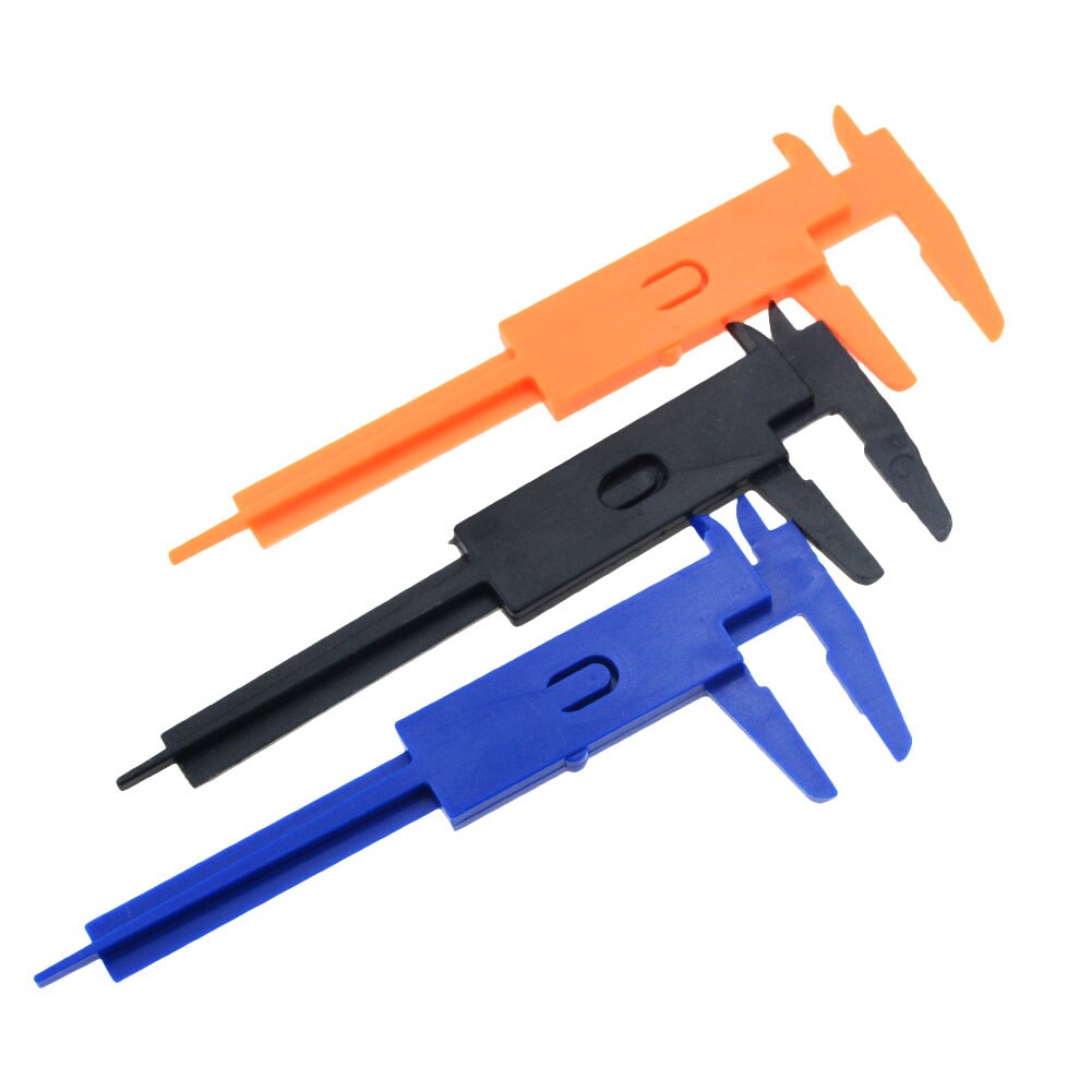 Mini calibrador Vernier de plástico de doble regla, 0-80mm, herramienta de medición de bricolaje para estudiantes, metalúrgico, carpintería, 1 ud.