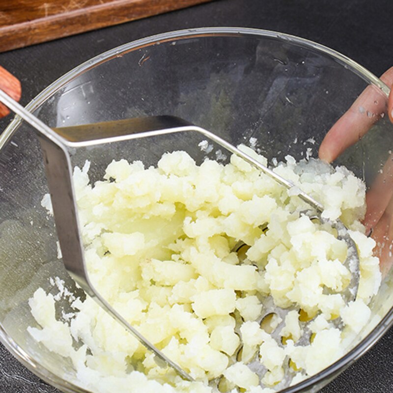 Sølv potetpresser i rustfritt stål manuell presser frukt- og grønnsakspresser kjøkkenredskaper