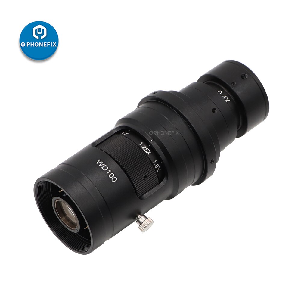 Adjustable Magnification 120X 130X 180X 200X 300X Zoom C Mount Lens Industry Video Microscope Camera for phone PCB SMD Soldering