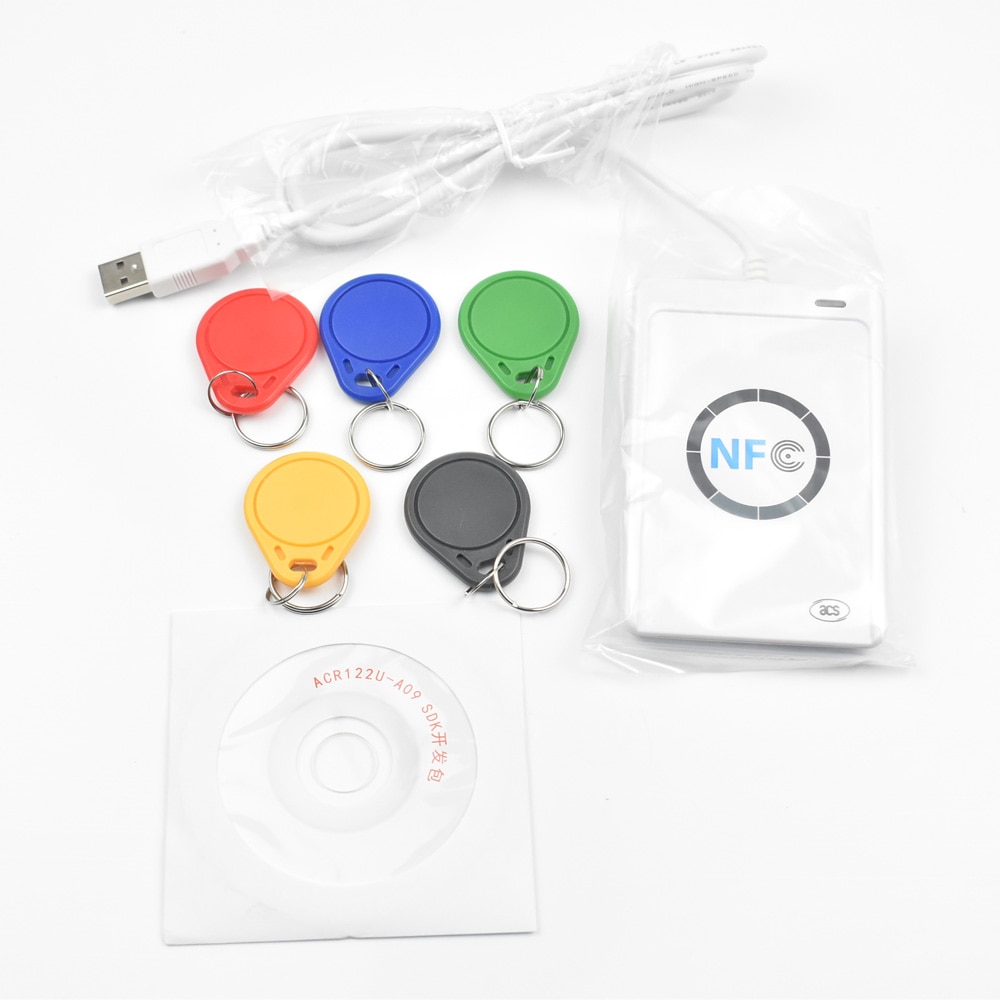 NFC lecteur USB ACR122U sans contact carte à puce et écrivain rfid copieur copieur duplicateur 5 pièces