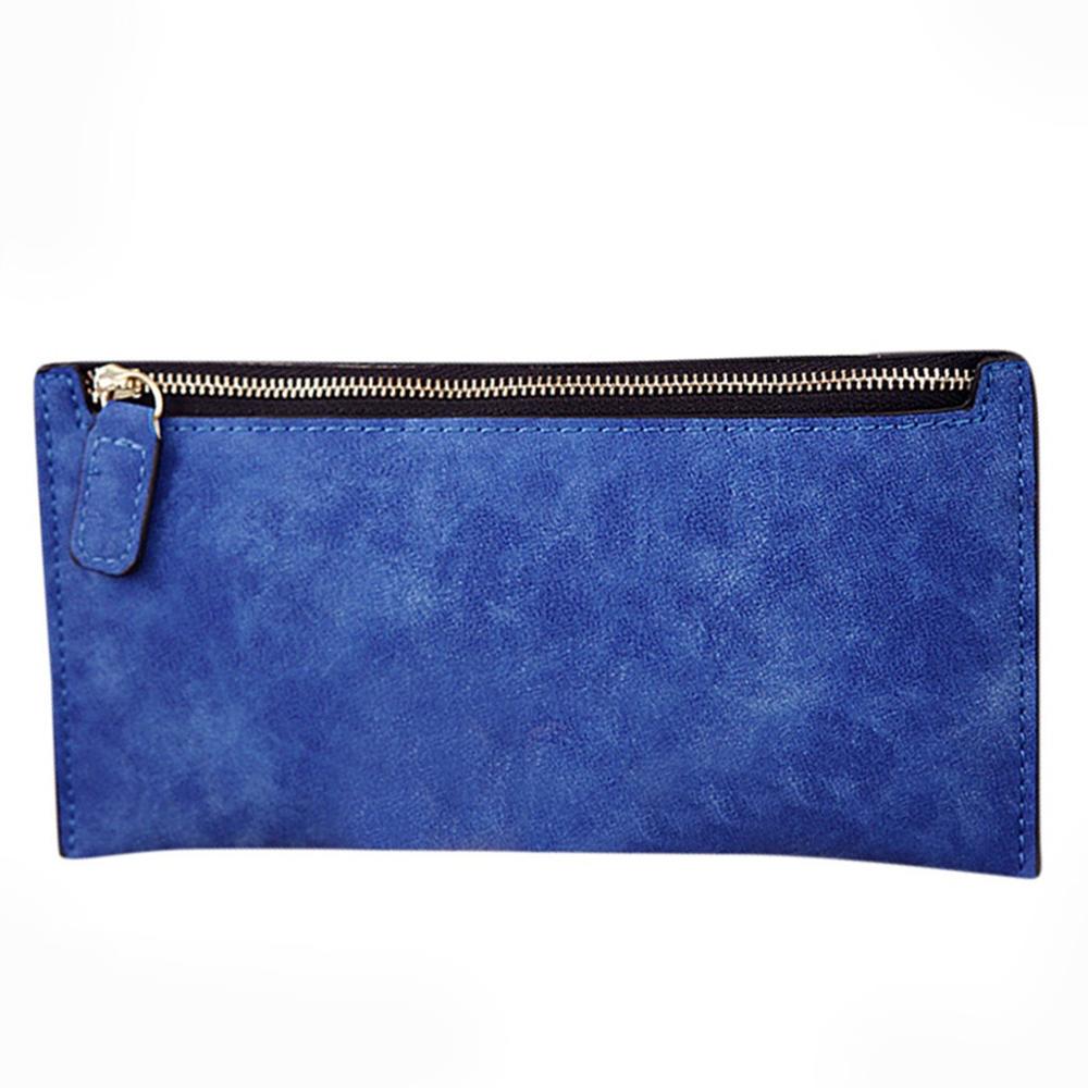 2020 nowych moda kobiet urząd dama poliuretanowa długa torebka sprzęgła zamek biznes etui z miejscem na karty dużej pojemności portfel кошелек: Niebieski
