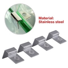 6/8/10/12mm Stainless Steel Aquarium Glass Fish Tank Fixed Cover Clip Clamp Bracket Holder Shelf Lamp Filter Barrel Rack Stand