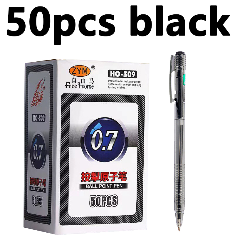 10/50 pçs preto vermelho azul caneta esferográfica 0.7mm caneta esferográfica estudante assinatura caneta escrita papelaria escola acessórios de escritório: Verde