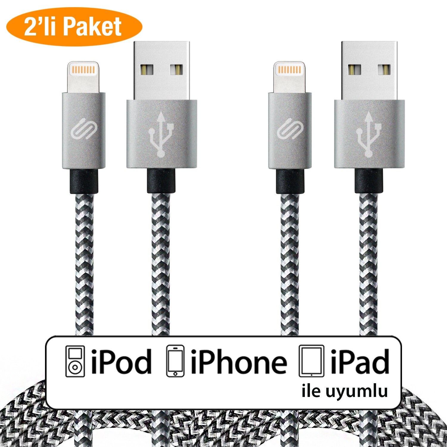 QWERTS Apple iPhone 5 6 7 8 X Xs USB Fast Data & Charging Cable