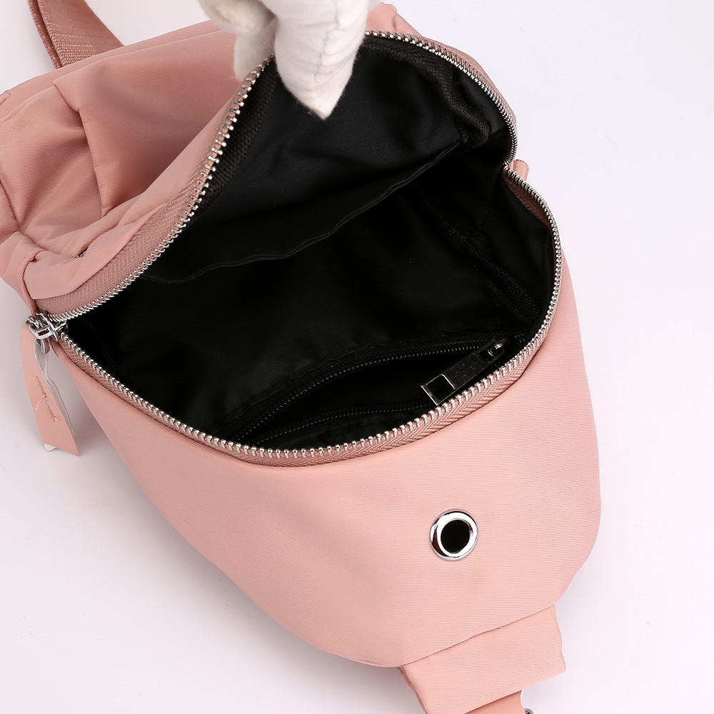 Bolsas de pecho para mujer paquete con cintura de nylon bolsas de viaje bandolera para bolso de un solo hombro de mujer paquete pequeño Femle Oxford Phone bolsas rosa