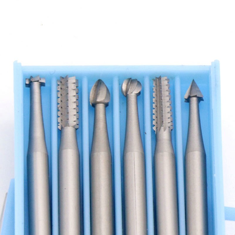 10 Fraises Carbure Tungstène Dentaire 2,35mm - Pour Fraisage Acrylique Et Prothèses