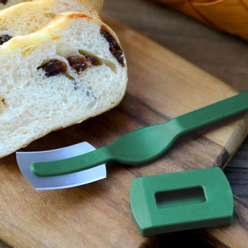 Brot Messer Stangenbrot Schneiden Französisch Lahm Gebogene Brot punkten Werkzeug Mit Cutter Cutter Feste Klinge Für Brot Teig L0Q7