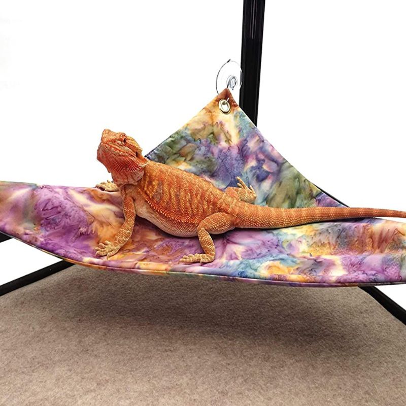 1Set Pet Canvas Triangle Hammock Sleeping Bed Play Toys Reptile Snake Lizard Climb Hanging House Cage