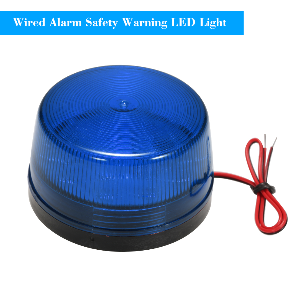 12v 120ma trådat larm stroboskop signal säkerhetsvarning led-lampa blinkande vattentät säkert säkerhet för larmsystem