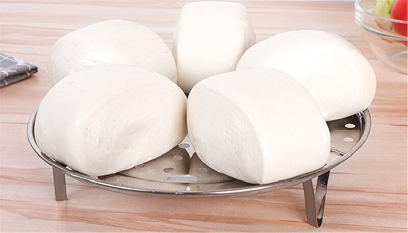 Stainless Steel Round Steamer Tray 18/20/22/24/26/28cm Convient Three-Leg Steamer Dumpling bread Tray Kitchenware Cooking Tools
