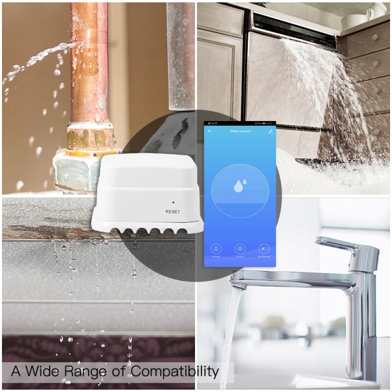 Smart Home Alarm Water Leakage Spot Alarm Detector Independent Water Leak Sensor Detection Alert System For Tuya/Smart Life App