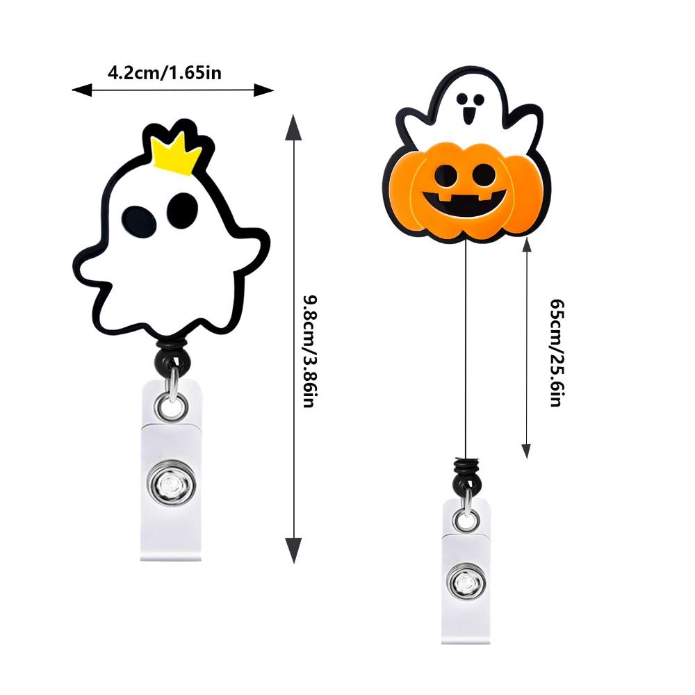 Exhibition Card Retractable Badge Reel ID Card Clips Name Card ID Badge Holder Acrylic Badge Clip Easy Pull Buckle Students