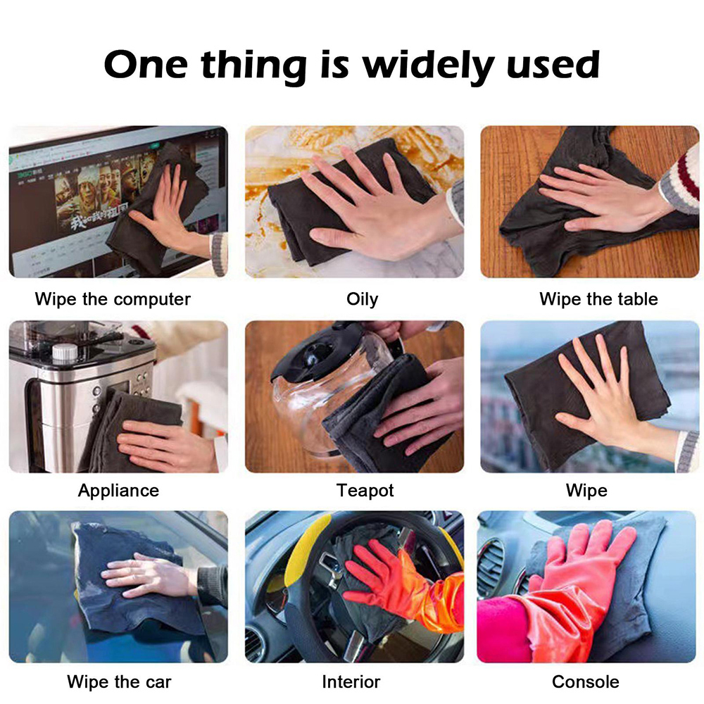 Thickened Magic Cleaning Cloth No Trace Reusable Microfiber Washing Rag Car Window Glass Wipe Towel Kitchen Clean Tool