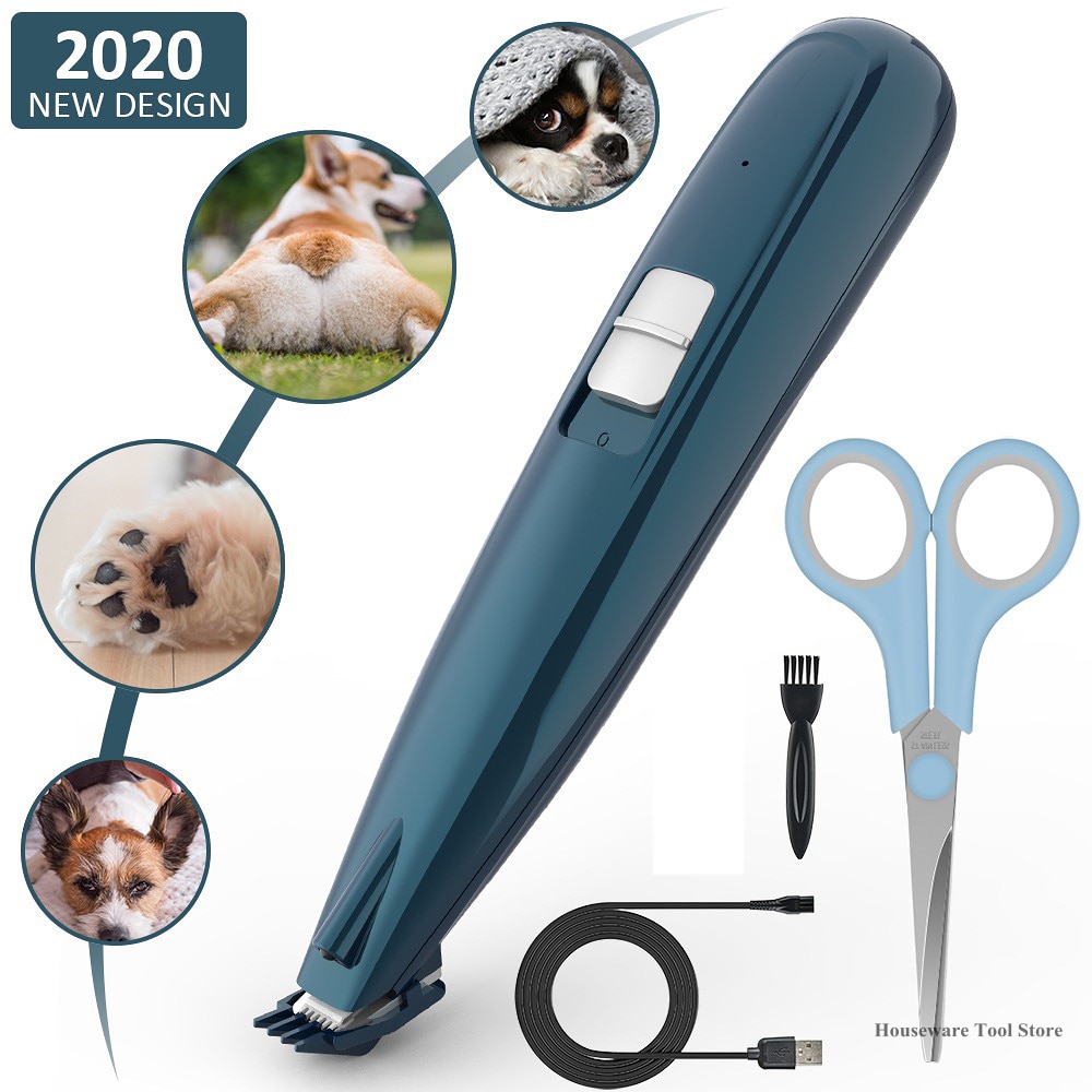 Hondentondeuse met indicatielampje, honden- en kattentondeuse, verzorging, geluidsarm, oplaadbaar, elektrisch scheerapparaat met usb-aansluiting