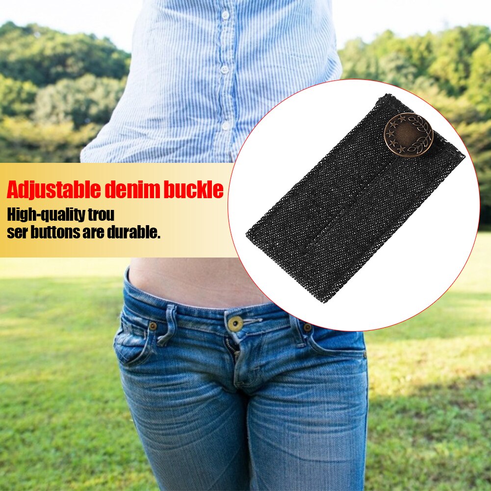 1PC Elastic Extended Buttons Adjustable Trousers Waist Expander Skirt Jeans Pant Waistband Button Extender Belt Extension Buckle