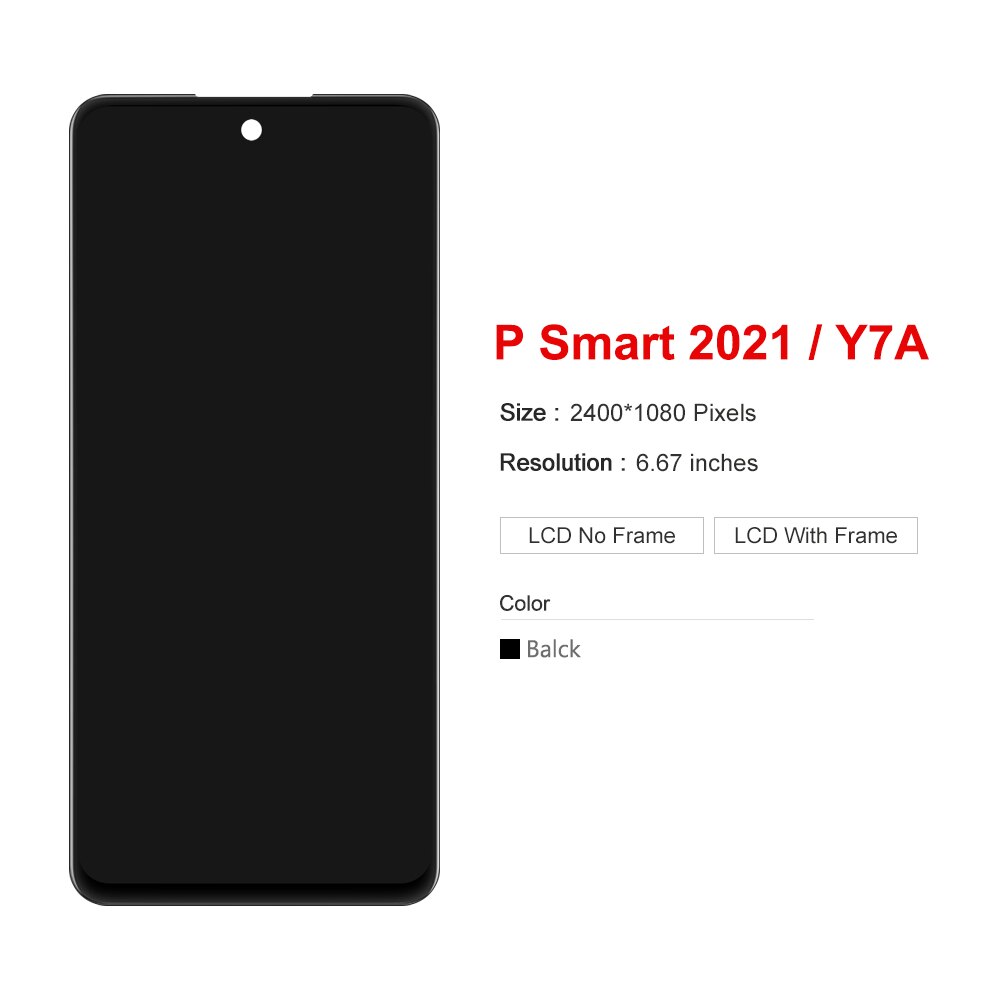 6.67 &quot;&#39;Original Für Huawei P Smart Display mit Rahmen, Touchscreen Digitizer Montage, für Y7A PPA-LX3,LX1,X10lite Bildschirm