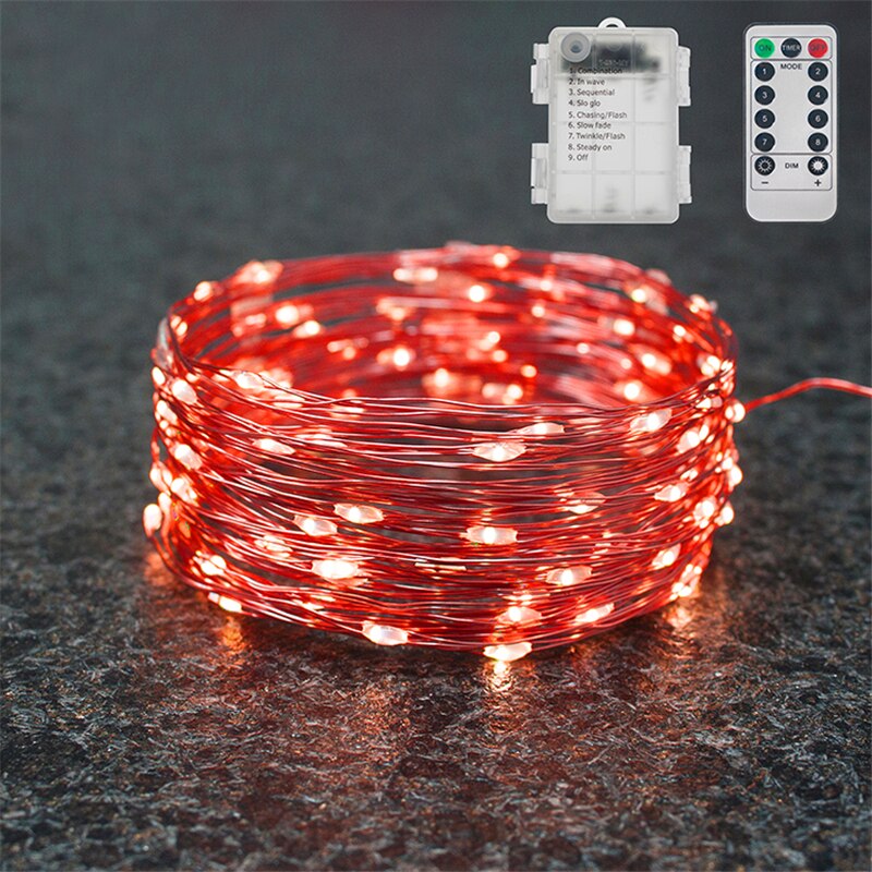 10M 5M LED String light Silver Wire Battery Power for Fairy Christmas Halloween Wedding Party Decoration