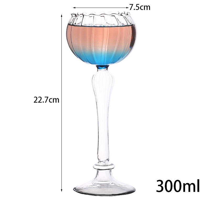300ml pumpa form cocktail bägare glas personlighet juice glas genomskinligt vin champagne glas bar party drinkware