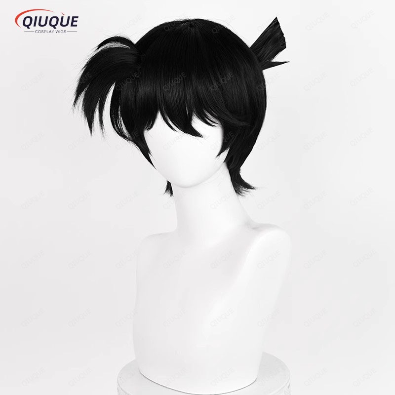 Kudou Shinichi peluca de Cosplay Conan Edogawa peluca negra Jimmy Kudo Cosplay pelucas de Cosplay de Anime pelucas sintéticas resistentes al calor + gorro de peluca