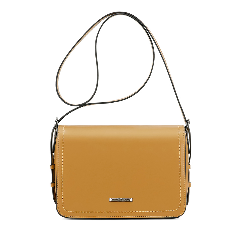 ECOSUSI 9.8 Inch Women Bags Small Shoulder Bag for Women Messenger Bags Ladies Retro PU Leather Handbag Female Crossbody Bags: Yellow