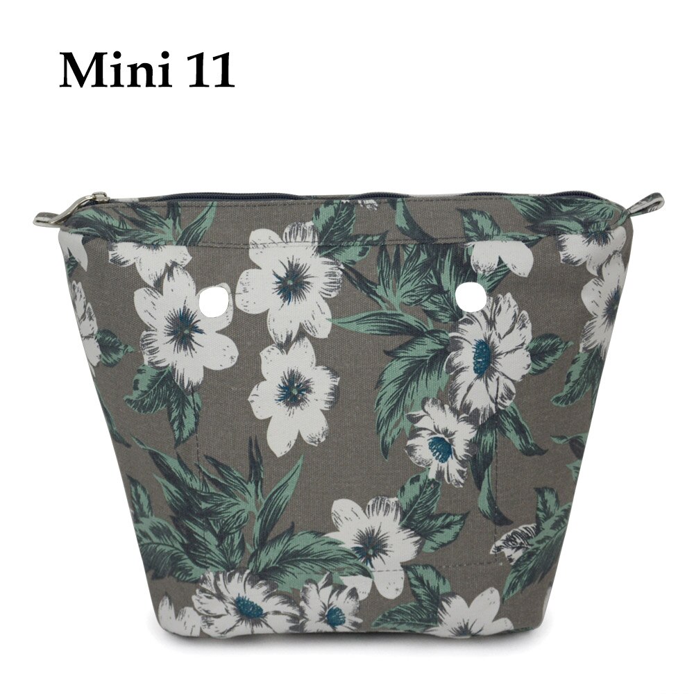 TANQU Colorful Waterproof Inner Lining Insert Zipper Pocket for Mini Obag Canvas Inner Pocket for O Bag: mini 11