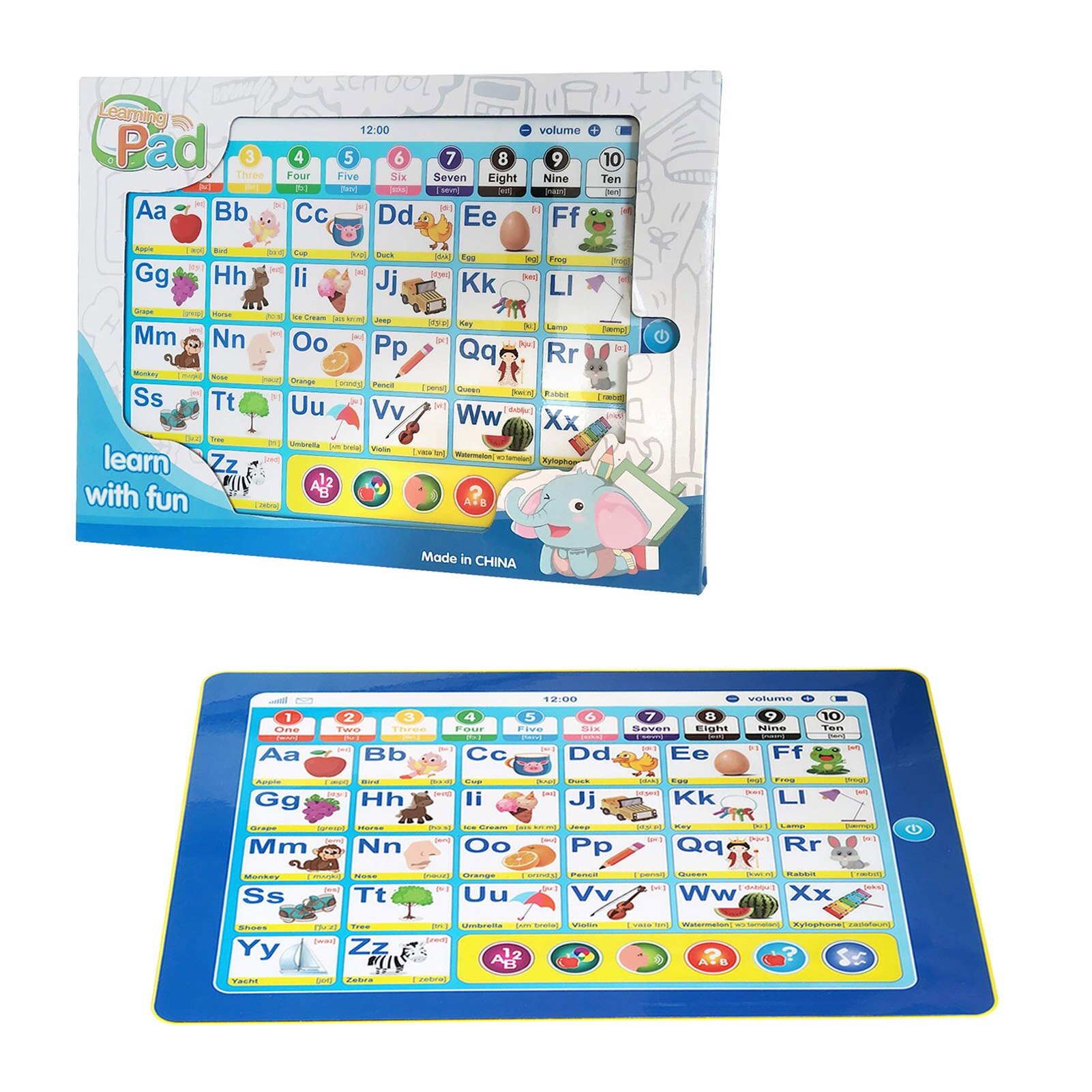 Peuters Elektronische Interactive Learning Pad Tablet 6 Games Educatief Speelgoed Brief Alfabet Nummer Woorden Leren Pad Speelgoed