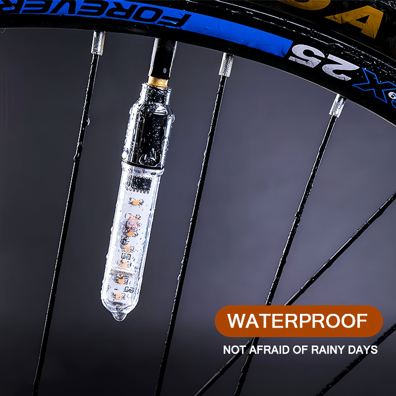 Lámpara con detección de golpes, luces para radios de bicicleta, luz para rueda de bicicleta, luces de advertencia para ciclismo a prueba de lluvia, accesorios para conducción nocturna