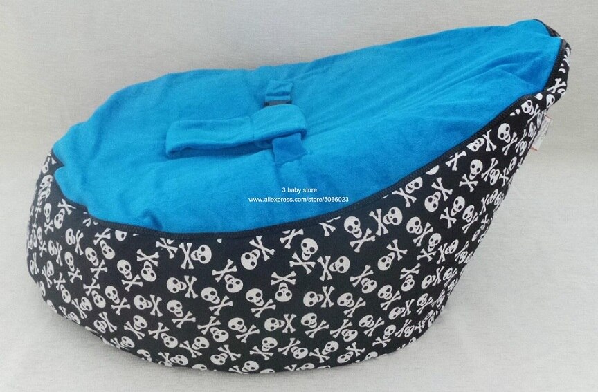 Schedel Piraat Blauw Top Baby Sofa Stoel, Geen Filler: blue