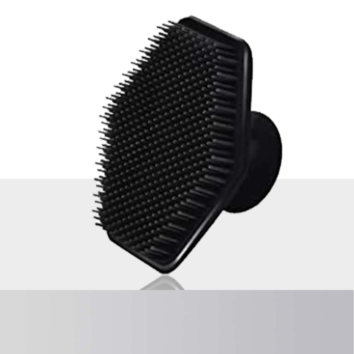 Escova esfoliante de silicone, limpador sem alça deslizante, purificador corporal, limpa e massageia a pele, acessórios de banheiro, escova de banho: Verde