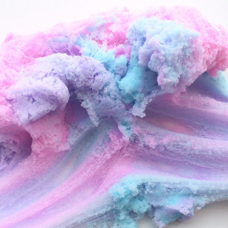 80ml Colorful Cloud Slime Fluffy Polymer Anti Stress Charms Cotton Mud Magic Glue Crystal Clay Plasticine Supplies Kids Toys