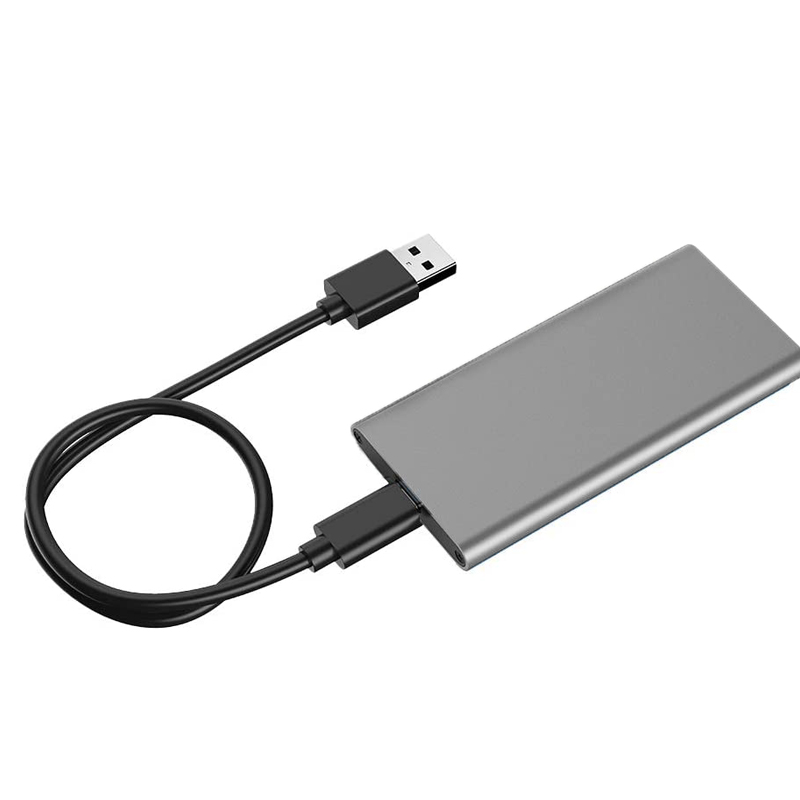 mSATA auf USB 3.1 SSD-Gehäuse-Adaptergehäuse mit USB-Typ-C-Schnittstelle für 30 x 50 mm/30 x 25 mm mSATA interne Solid-State-Festplatte: Grey