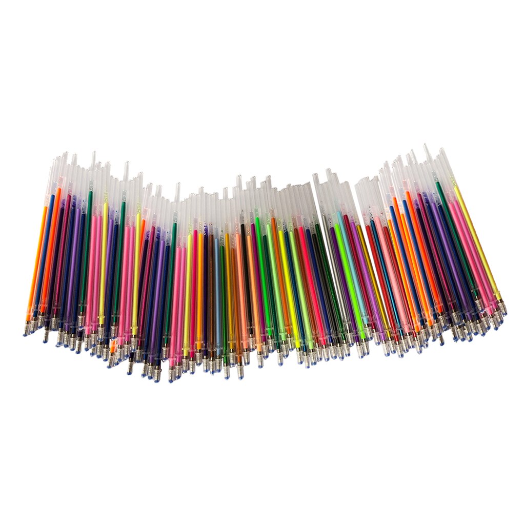 60/100 Kleur Gel Pen Vullingen Markeerstift Pastel Fluorescentie Neon Pen Inkt Vullingen Voor Scrapbooking, Tekening, Diy Card Making