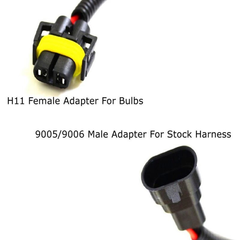 9006 To H11 H8 Headlight Fog Light Conversion Connector Wiring Harness Plug Cable Socket Connector Repair Kit