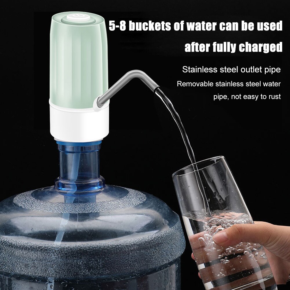 Dispensador eléctrico de agua para botella, carga USB portátil con dispensador de agua, automático, portátil