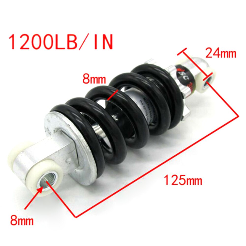 Unique Bargains Rear Shock Absorber 170mm 650lbs Rear Shock Damper for ...