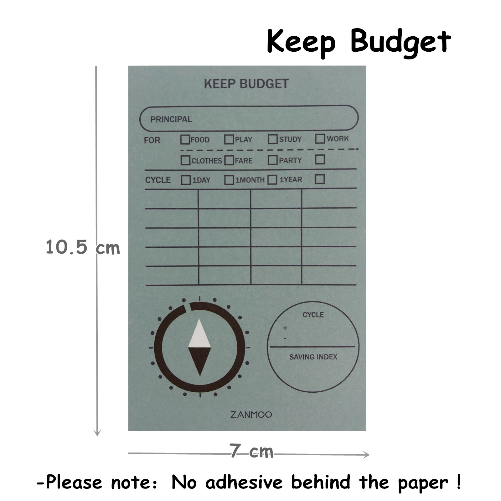 Bloc-notes avec calendrier quotidien, 50 feuilles, carnet de notes avec listes de choses à faire, notes, Plan horaire, avec retard, papeterie: Keep Budget