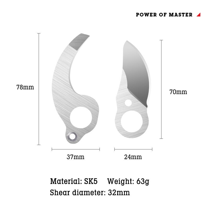 21V Cordless Pruner Electric Pruning Shear with 4000mAh Lithium-ion Battery Efficient Fruit Tree Bonsai Pruning Branches Cutter: 32MM SET