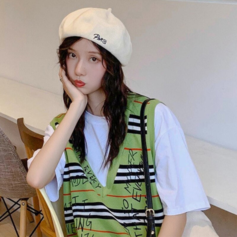 Autumn And Winter Women nen Retro Hat Painter Cap Art Student Hat Japanese Chic Beret