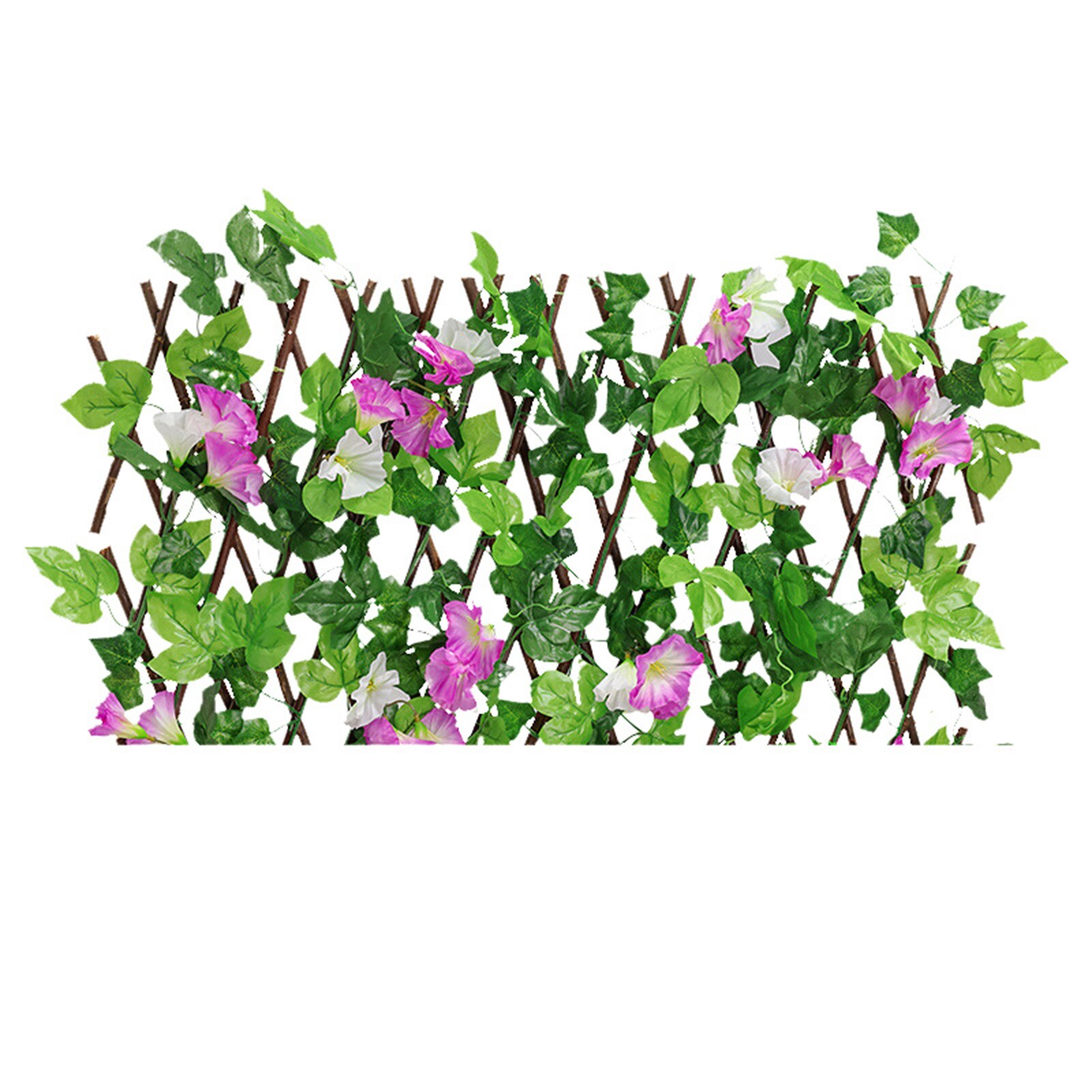 Artificial Leaf Privacy Fence Roll Wall Landscaping Fence Privacy Fence Screen Outdoor Garden Backyard With Flowers