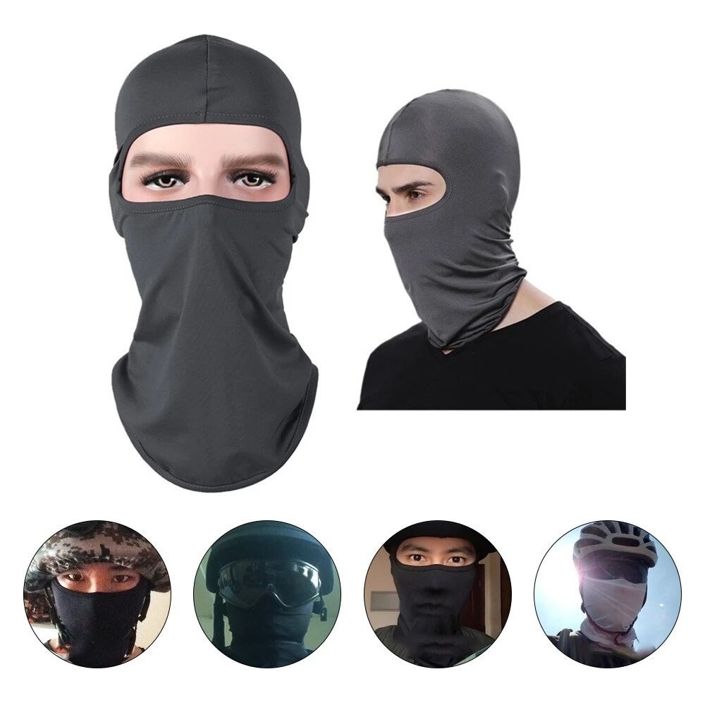 Motorcycle Face Mask Cycling Balaclava Full Cover Face Mask Hat Balaclava lycra Ski Neck Summer Sun Ultra UV Protection Thin