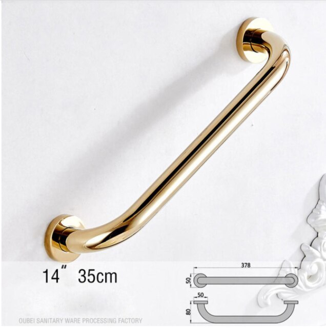 Bathroom Tub Shower Safety Bar 30cm/40cm/50cm gold brass Grab Bar Grip Hand grip Bathroom Handrail Grab Bar: 35cm