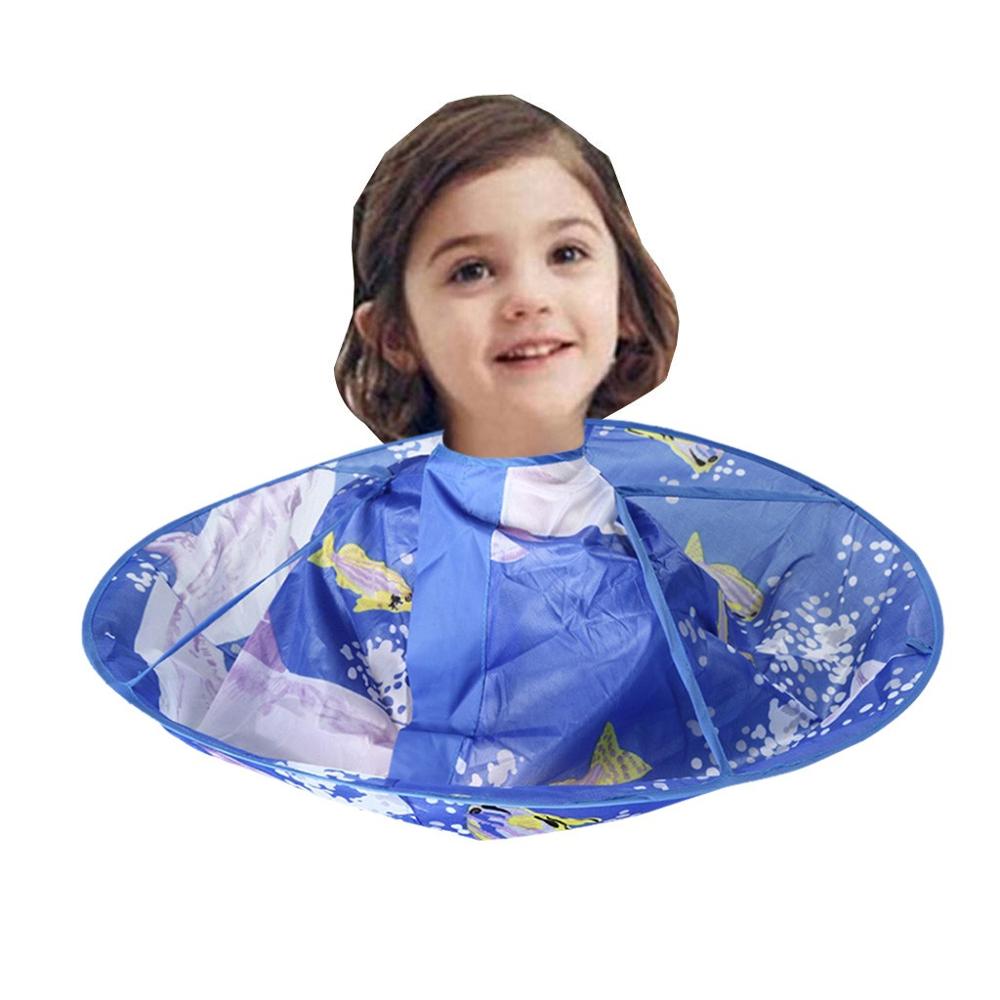 CN Kids Boy Hair Cutting Cape Gown Hairdresser Barber Apron Hairdressing Children Girls Boys Hair Cut Cloak Umbrella Cape: 60cm