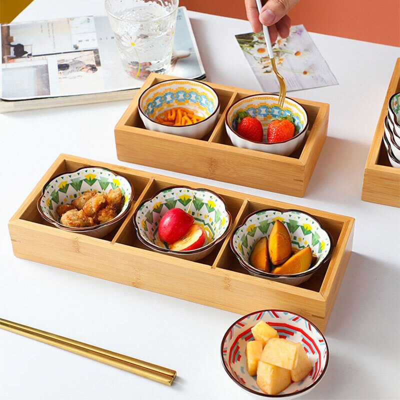 Assiette à collation en céramique, soucoupe à Sushi, plateau en bois, vaisselle à Dessert japonaise, adapté au Camping, Restaurant, hôtel, 2022
