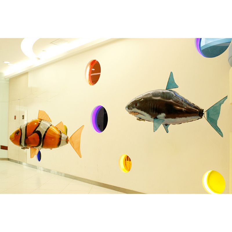 Remote Control Flying Fish Shark Wedding Birthday Arrangement Inflatable Toy Ball Inflatable Toy Electric Aerial Clown Fish