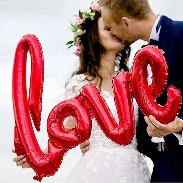 18inch I Love You Red Heart Foil Balloon Wedding Party Valentine's Day Decoration Balloons Red Love Foil Balloon: red love 100cm65cm