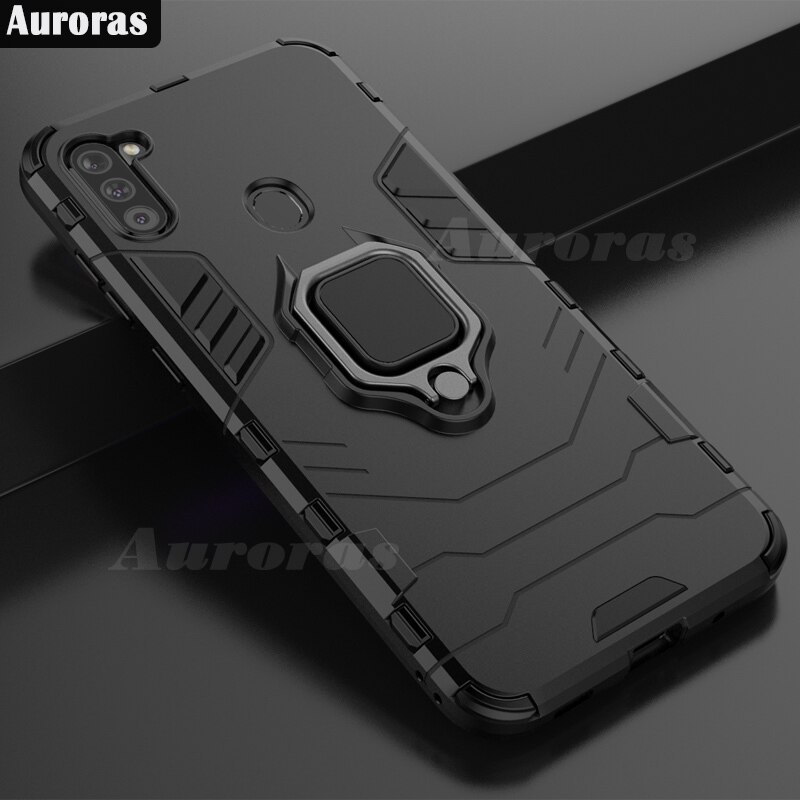 Auroras For Samsung Galaxy A11 Shockproof Armor Case Finger Ring Magnetism Holder Cover For Samsung M11 Phone Cases