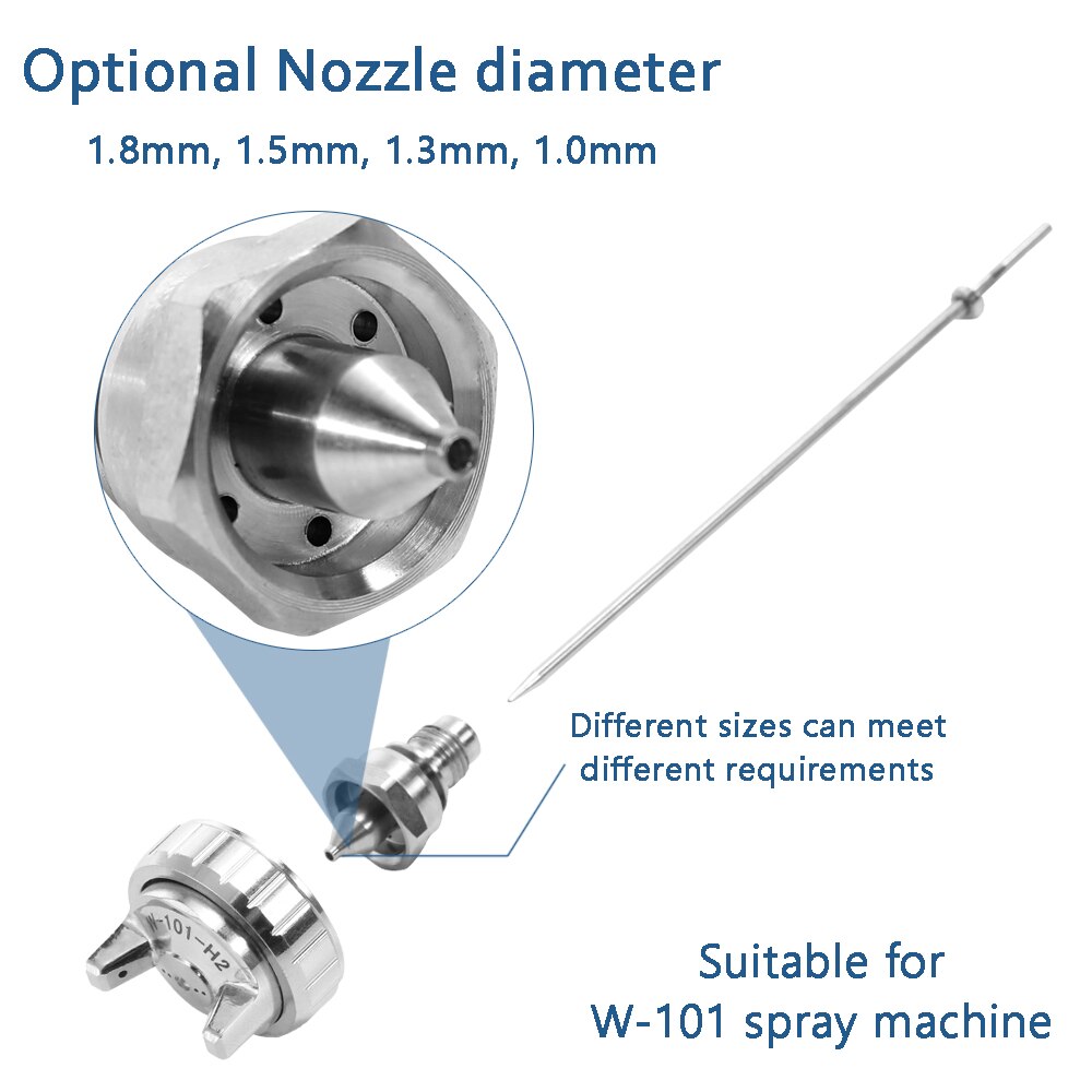 W-101 spray gun nozzle W-101 air spray gun nozzle spray gun replacement parts 1.0mm-1.8mm diameter