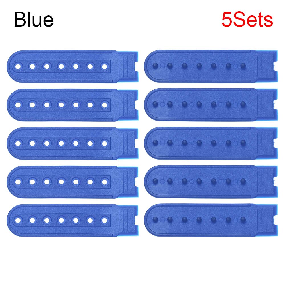 5Sets Hysterese Strap Ersatz mit 7 Löcher Bunte Hut Reparatur Verschluss Schnalle Clip Extender für Baseball Kappe Hut Zubehör: Blue